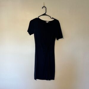 Sadie & Sage Blue Ribbed Knot Mini Dress sz M